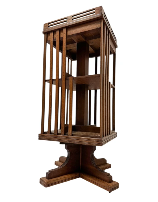 Art Nouveau Jugendstil Revolving Bookcase, 1900s